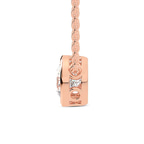 14kt Rose Gold Agustina Round Bezel Lab Diamond Solitaire Necklace (1 Ct. Tw.) standing product image one
