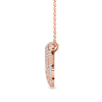 10kt Rose Gold Lab Diamond Initial A Necklace (1 Ct. Tw.) standing product image one