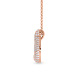 10kt Rose Gold Lab Diamond Initial J Necklace (1 Ct. Tw.) standing product image one