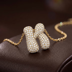 9ct Rose Gold Lab Diamond Initial K Necklace (1 Ct. Tw.) color product image one