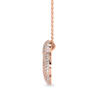 9ct Rose Gold Lab Diamond Initial K Necklace (1 Ct. Tw.) standing product image one