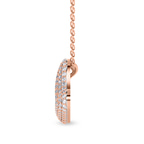 9ct Rose Gold Lab Diamond Initial L Necklace (1 Ct. Tw.) right