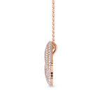 9ct Rose Gold Lab Diamond Initial M Necklace (1 Ct. Tw.) standing product image one