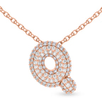 14kt Rose Gold Lab Diamond Initial Q Necklace (1 Ct. Tw.) front image