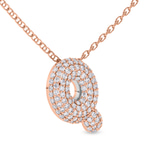 14kt Rose Gold Lab Diamond Initial Q Necklace (1 Ct. Tw.) left