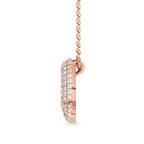 14kt Rose Gold Lab Diamond Initial Q Necklace (1 Ct. Tw.) right