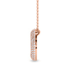10kt Rose Gold Lab Diamond Initial S Necklace (1 Ct. Tw.) right