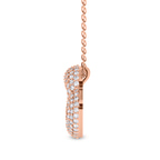 10kt Rose Gold Lab Diamond Initial B Necklace (1 Ct. Tw.) right