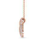 14kt Rose Gold Lab Diamond Initial T Necklace (1 Ct. Tw.) right