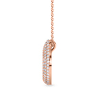 9ct Rose Gold Lab Diamond Initial U Necklace (1 Ct. Tw.) right