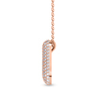 10kt Rose Gold Lab Diamond Initial V Necklace (1 Ct. Tw.) right