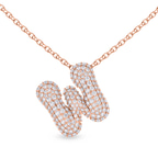 14kt Rose Gold Lab Diamond Initial W Necklace (1 Ct. Tw.) front image