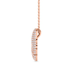 14kt Rose Gold Lab Diamond Initial W Necklace (1 Ct. Tw.) model