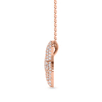 10kt Rose Gold Lab Diamond Initial X Necklace (1 Ct. Tw.) right
