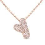 14kt Rose Gold Lab Diamond Initial Y Necklace (1 Ct. Tw.) left