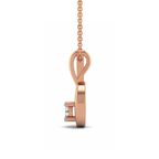 14ct Rose Gold Minimal Lab Diamond Initial B Necklace (1/5 Ct. Tw.) left