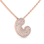 14kt Rose Gold Lab Diamond Initial C Necklace (1 Ct. Tw.) side right image one