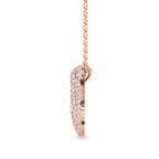 14kt Rose Gold Lab Diamond Initial C Necklace (1 Ct. Tw.) standing product image one