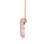 10kt Rose Gold Lab Diamond Initial D Necklace (1 Ct. Tw.) right