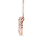 10kt Rose Gold Lab Diamond Initial E Necklace (1 Ct. Tw.) standing product image one