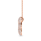 9ct Rose Gold Lab Diamond Initial F Necklace (1 Ct. Tw.) right