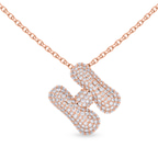 14kt Rose Gold Lab Diamond Initial H Necklace (1 Ct. Tw.) front image