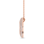 14kt Rose Gold Lab Diamond Initial H Necklace (1 Ct. Tw.) right