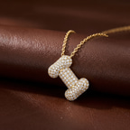9ct Rose Gold Lab Diamond Initial I Necklace (1 Ct. Tw.) color product image one