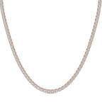 9ct Rose Gold Naomi Round Lab Diamond Tennis Necklace (5 Ct. Tw.) front image