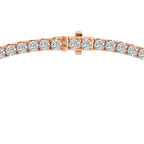 9ct Rose Gold Naomi Round Lab Diamond Tennis Necklace (5 Ct. Tw.) side right image one