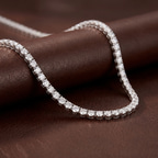 9ct Rose Gold Naomi Round Lab Diamond Tennis Necklace (5 Ct. Tw.) color product image two