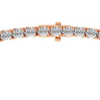 14kt Rose Gold Eden Oval Lab Diamond Tennis Necklace (10 Ct. Tw.) side right image one