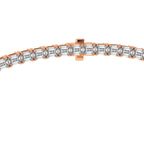 9ct Rose Gold Lorel Emerald Lab Diamond Tennis Necklace (20 Ct. Tw.) left