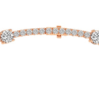 14kt Rose Gold Solitaire Station Lab Diamond Tennis Necklace (10 Ct. Tw.) left