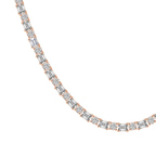 14kt Rose Gold East West Emerald Elegance Lab Diamond Tennis Necklace (20 Ct. Tw.) right