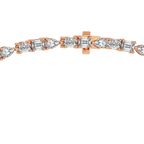 14kt Rose Gold Multi-Shape Lab Diamond Tennis Necklace (20 Ct. Tw.) left