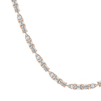 14kt Rose Gold Multi-Shape Lab Diamond Tennis Necklace (20 Ct. Tw.) right