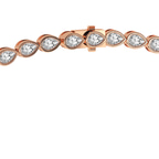 14kt Rose Gold Infinity Pear Lab Diamond Tennis Necklace (7 Ct. Tw.) side right image one