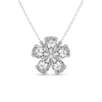 14ct White Gold Pear Petal Lab Diamond Fashion Necklace (1/2 Ct. Tw.) front image