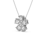14ct White Gold Pear Petal Lab Diamond Fashion Necklace (1/2 Ct. Tw.) right