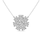 14ct White Gold Roselle Round Lab Diamond Fashion Necklace (1/2 Ct. Tw.) front image
