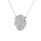 14ct White Gold Roselle Round Lab Diamond Fashion Necklace (1/2 Ct. Tw.) left