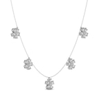10kt White Gold Elara Pear Lab Diamond Fashion Necklace (2 Ct. Tw.) left