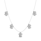 10kt White Gold Elara Pear Lab Diamond Fashion Necklace (2 Ct. Tw.) right