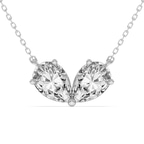 Platinum Everly Pear Lab Diamond Fashion Necklace (4 Ct. Tw.) front image