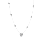 Platinum Lumire Halo Lab Diamond Fashion Necklace (3 Ct. Tw.) side right image one