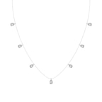 Platinum Lace of Love Pear Lab Diamond Station Fashion Necklace (1 Ct. Tw.) front image
