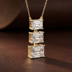 Platinum Harmony Emerald Lab Diamond Fashion Necklace (1/2 Ct. Tw.) color product image one