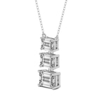Platinum Harmony Emerald Lab Diamond Fashion Necklace (1/2 Ct. Tw.) standing product image one