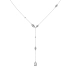Platinum Promise Chain Lariat Lab Diamond Fashion Necklace (1 Ct. Tw.) front image